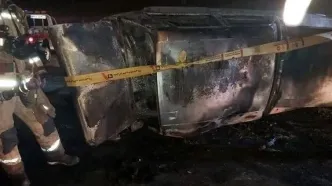 مرگ کودک ۱۰ ساله در پی تصادف و حریق پیکان